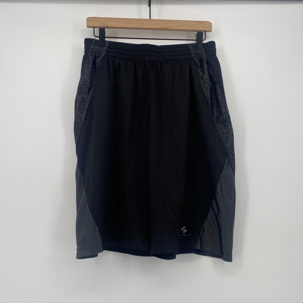 Southpole Basketball Shorts Large Black Animal Print Mesh Y2K Streetwear